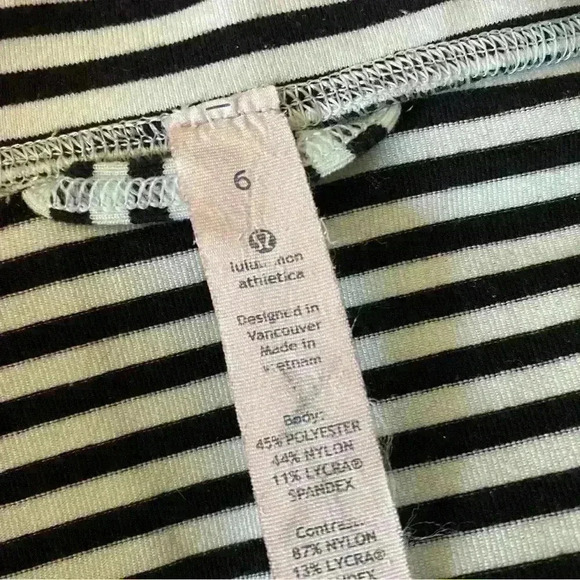 LULULEMON Daily Yoga Jacket Classic Stripe Mint Moment Black / Black Sz. 6 - Picture 14 of 16